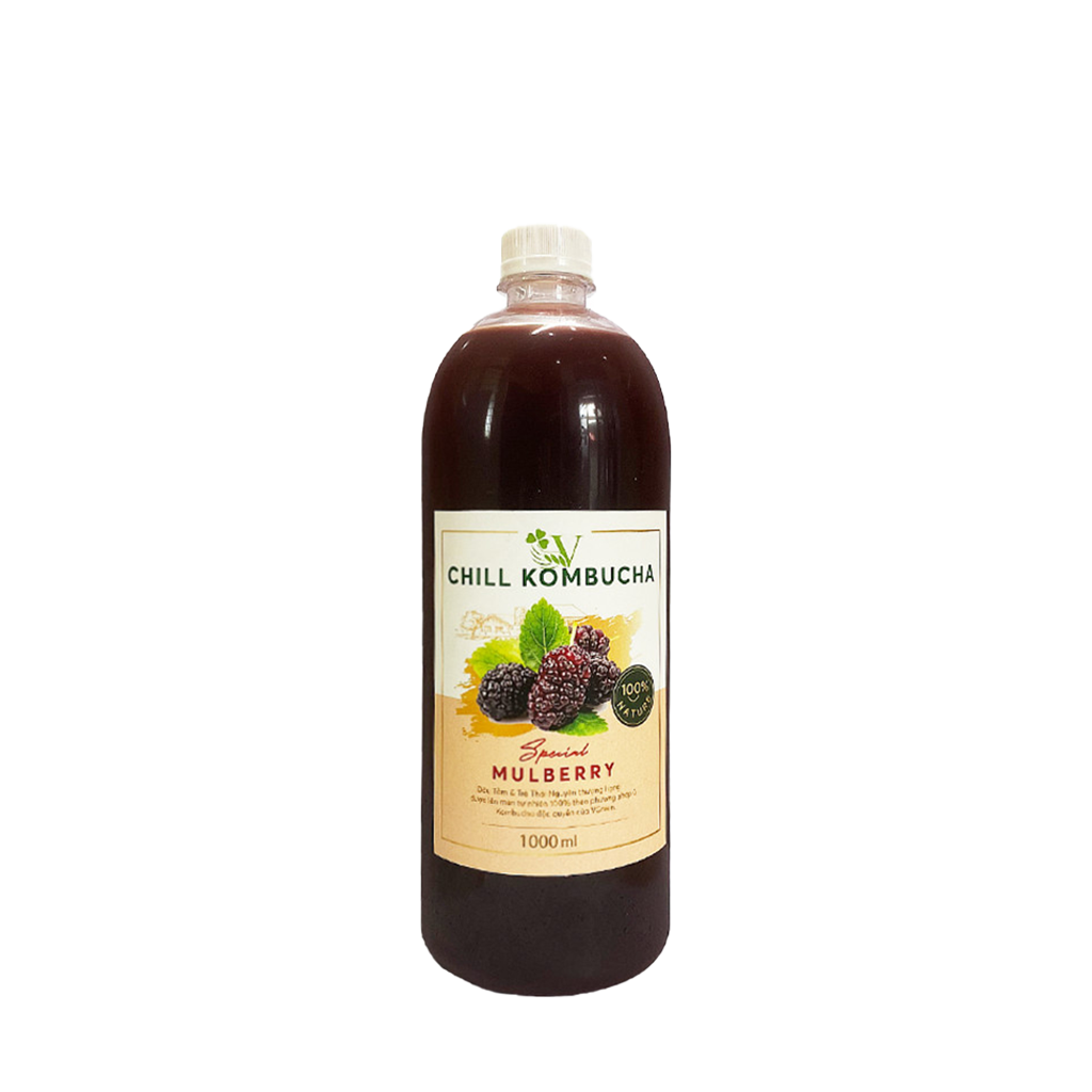 Trà Kombucha chill vị Dâu tằm 1L