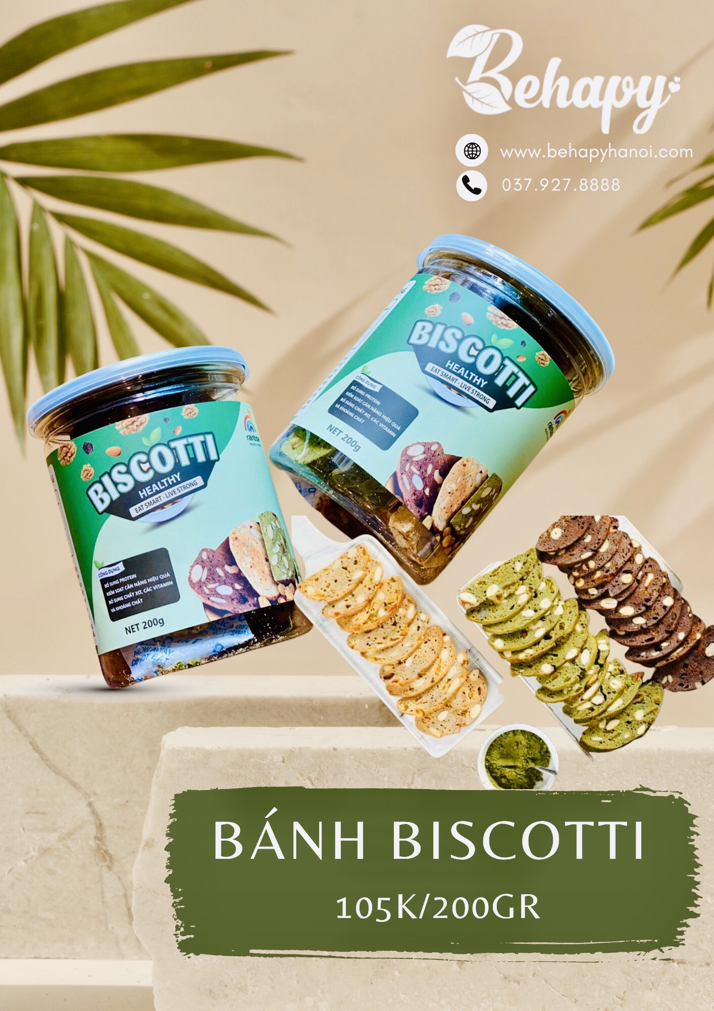 Bánh biscotti mix 3 vị