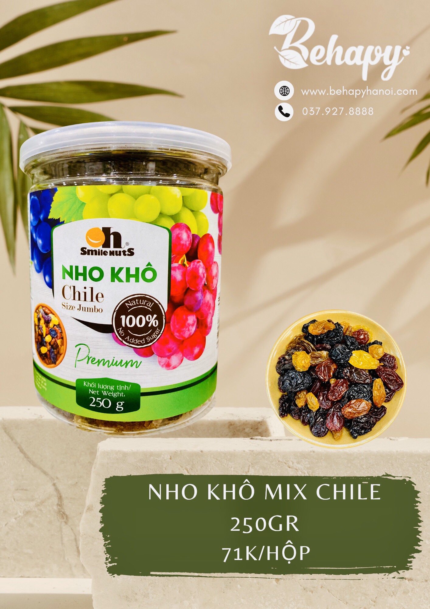 Nho khô mix Chile 250gr