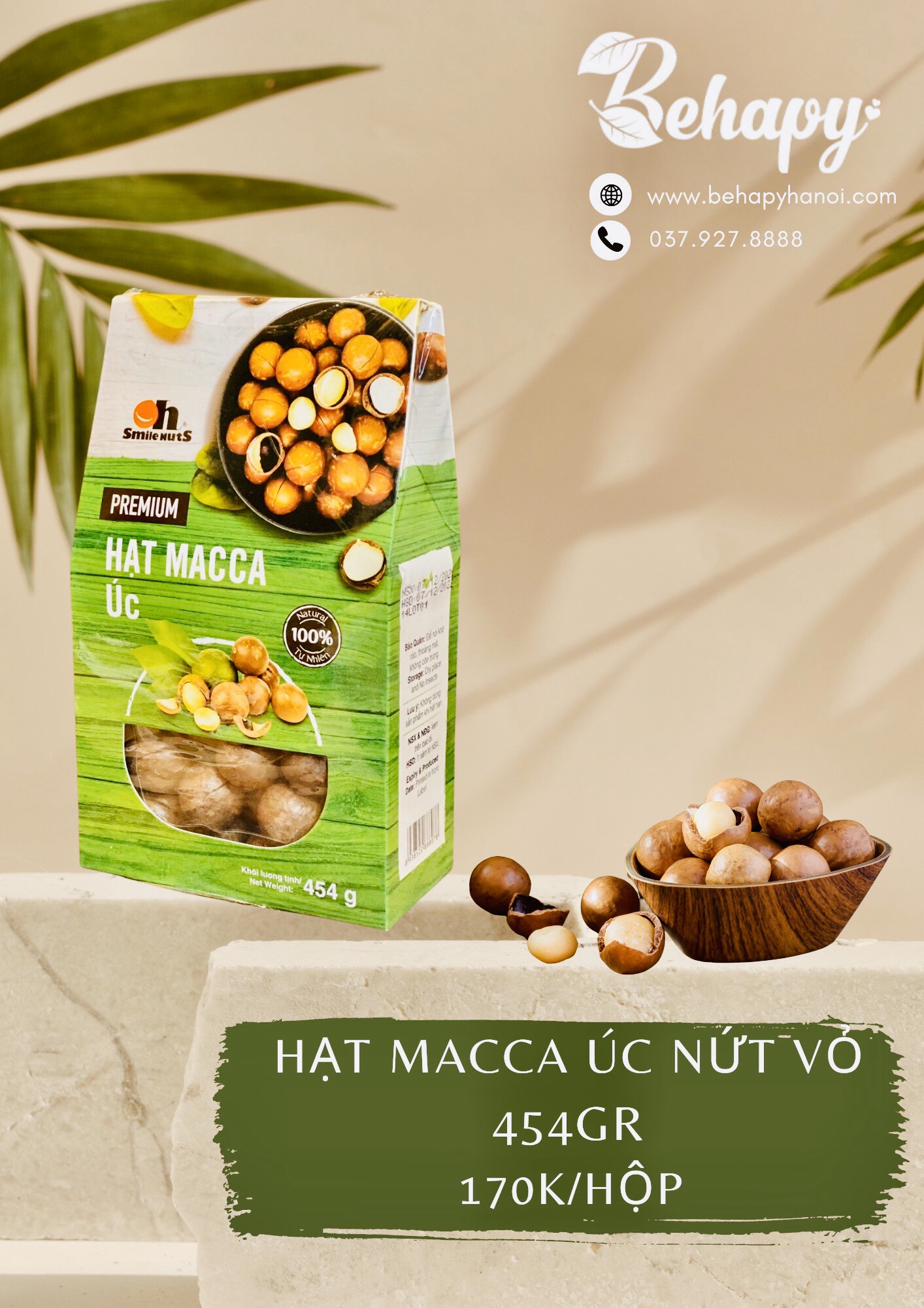 Hạt Macca Úc nứt vỏ