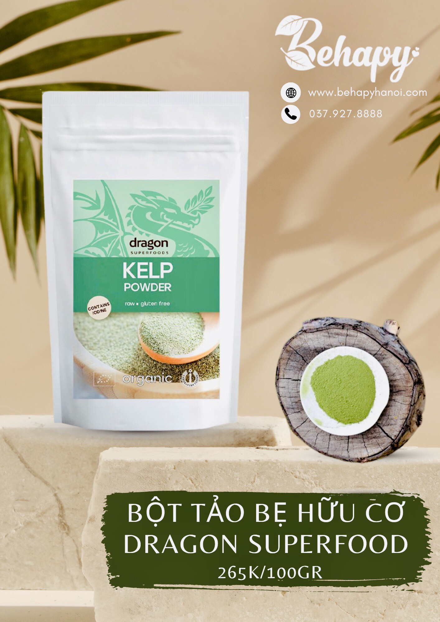 Bột Tảo Bẹ Hữu Cơ Dragon Superfood