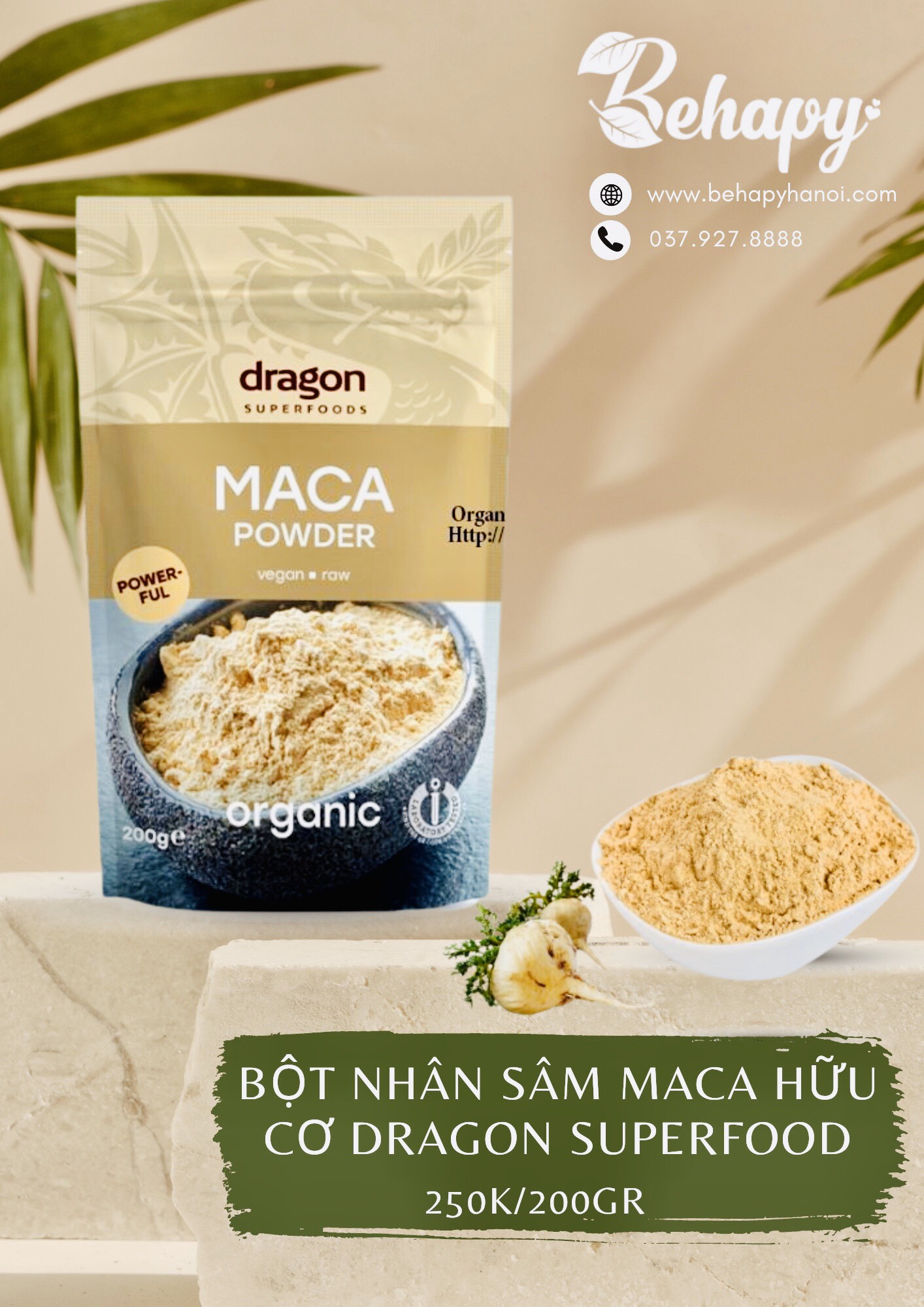 Bột Nhân Sâm Maca Hữu Cơ Dragon Superfood