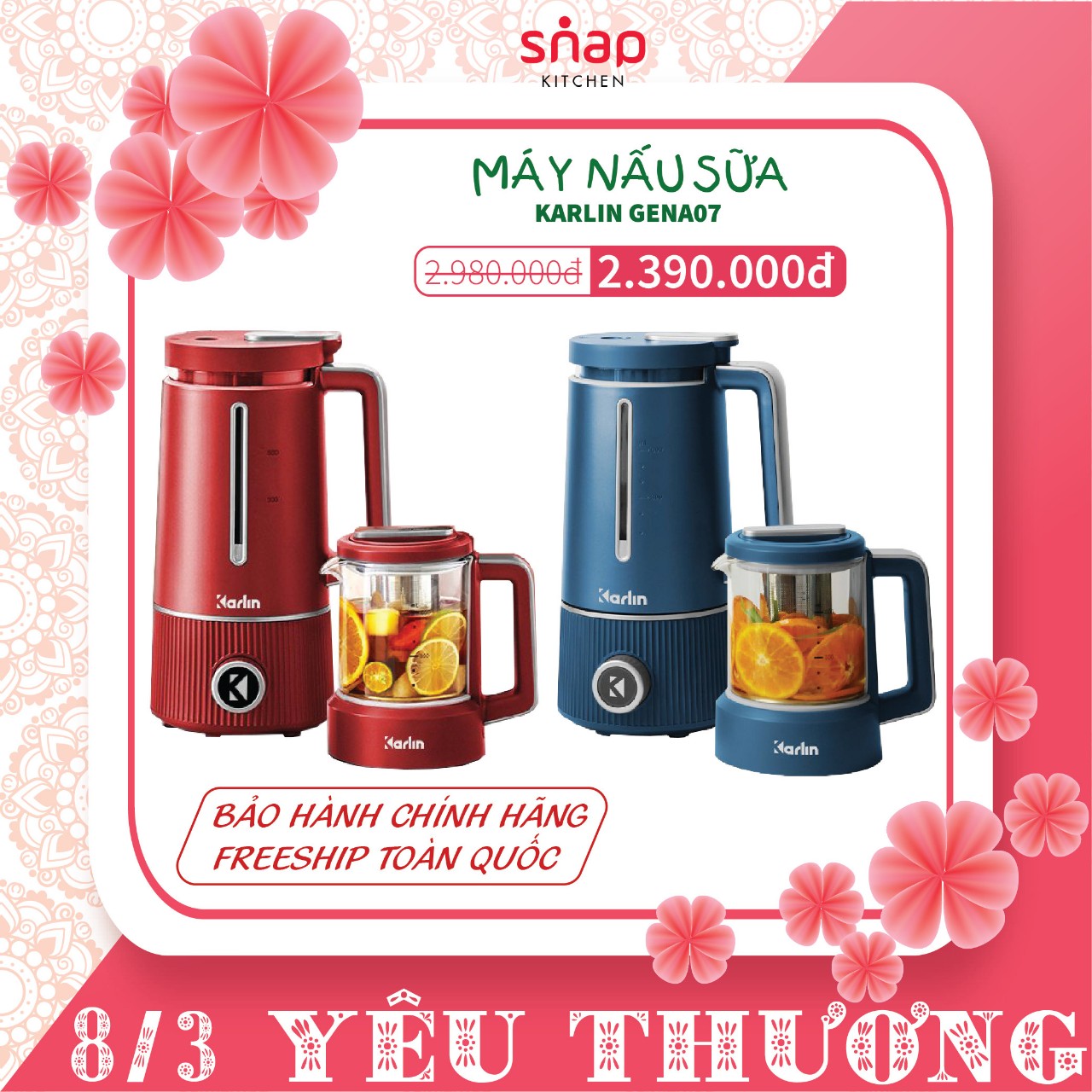 Máy làm sữa hạt cỡ trung Karlin