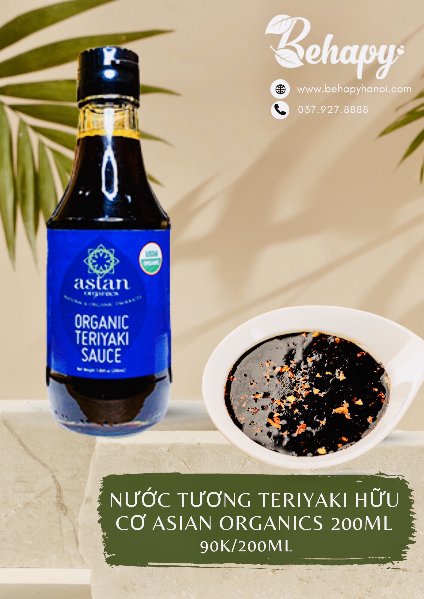 Nước tương Teriyaki hữu cơ Asian Organics 200ml