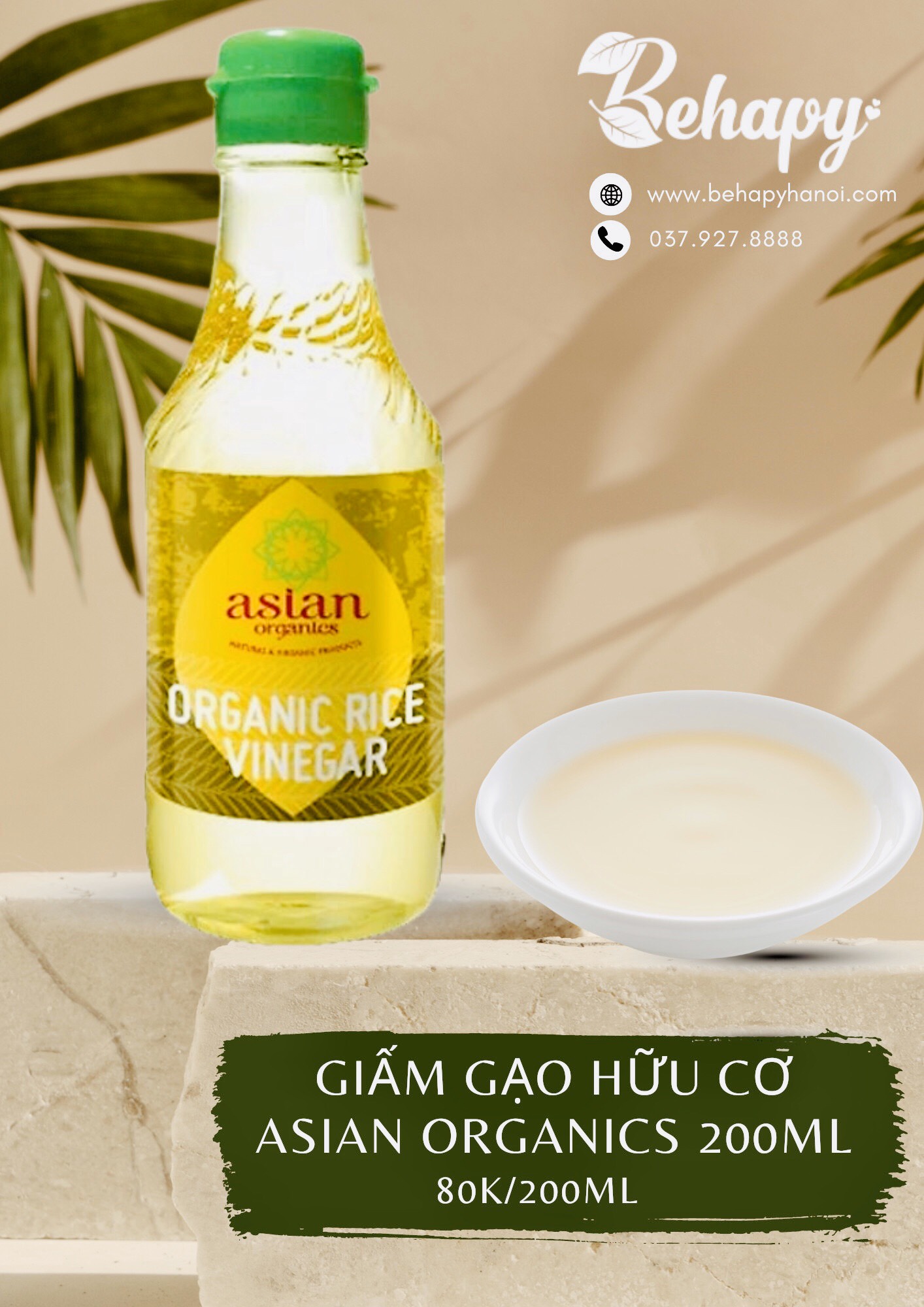 Giấm Gạo Hữu Cơ Asian Organics 200ml