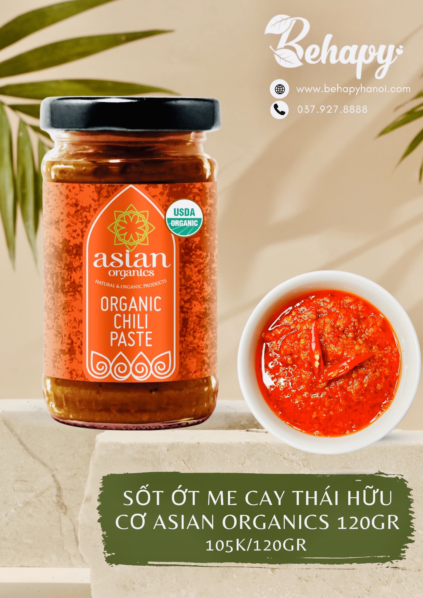 Sốt Ớt Me Cay Thái Hữu Cơ Asian Organics 120gr