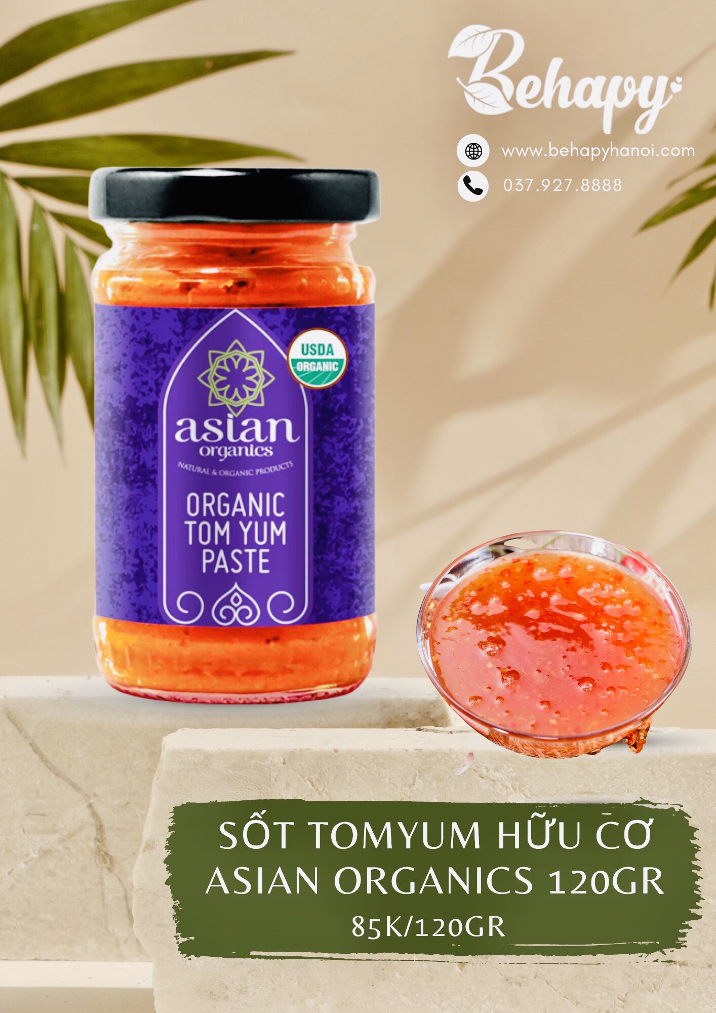 Sốt TomYum Hữu Cơ Asian Organics 120gr