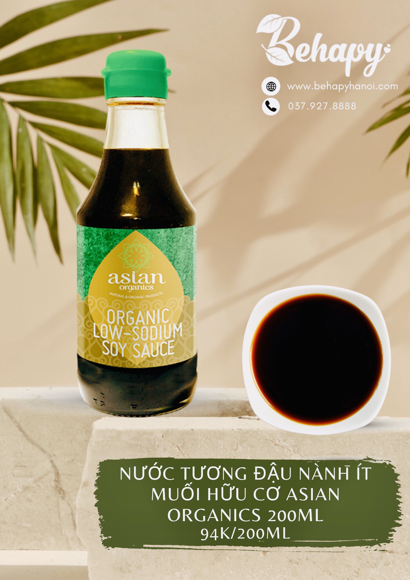 Nước Tương Đậu Nành Phong Cách Trung Quốc Hữu Cơ Asian Organics 200ml