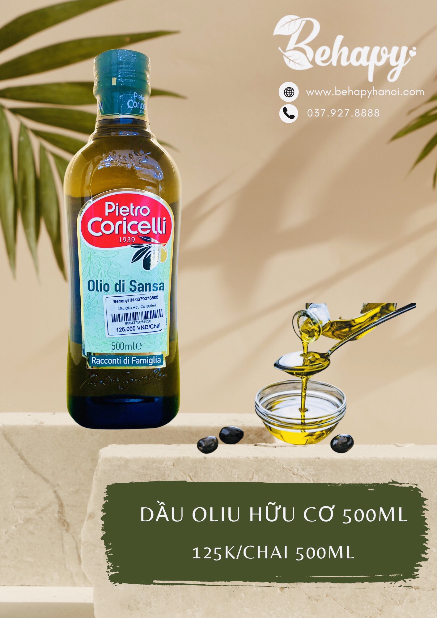 Dầu Oliu Hữu Cơ 500ml