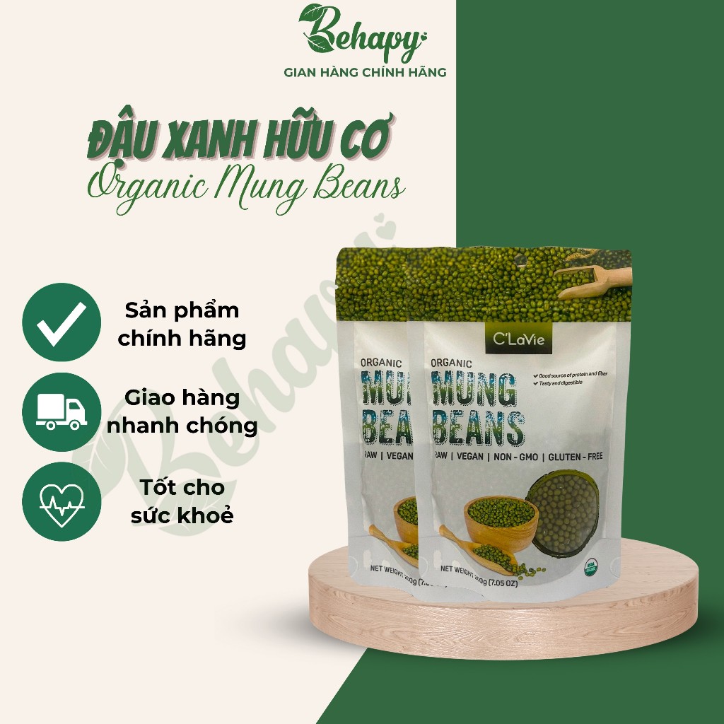 Đậu xanh hữu cơ 200gr - C'LaVie