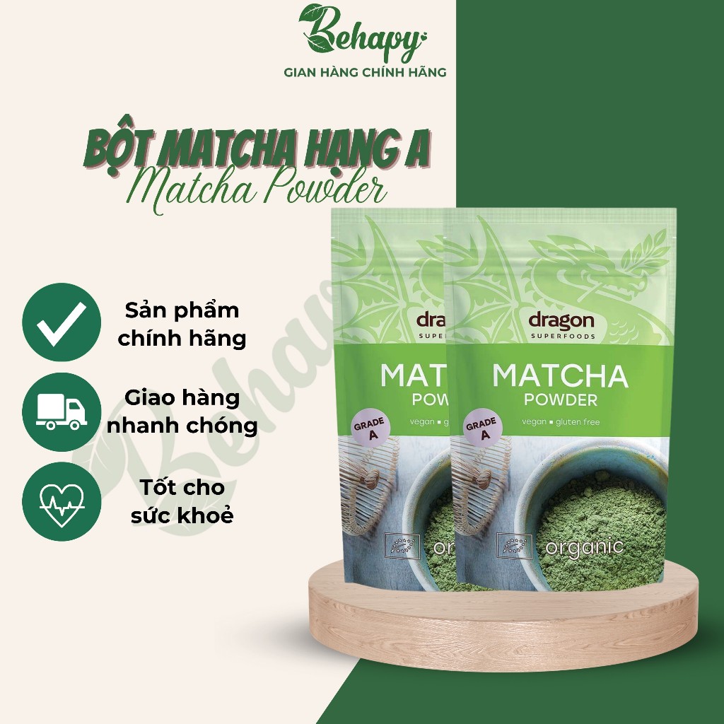 Bột Matcha Hữu Cơ 100gr Dragon Superfood