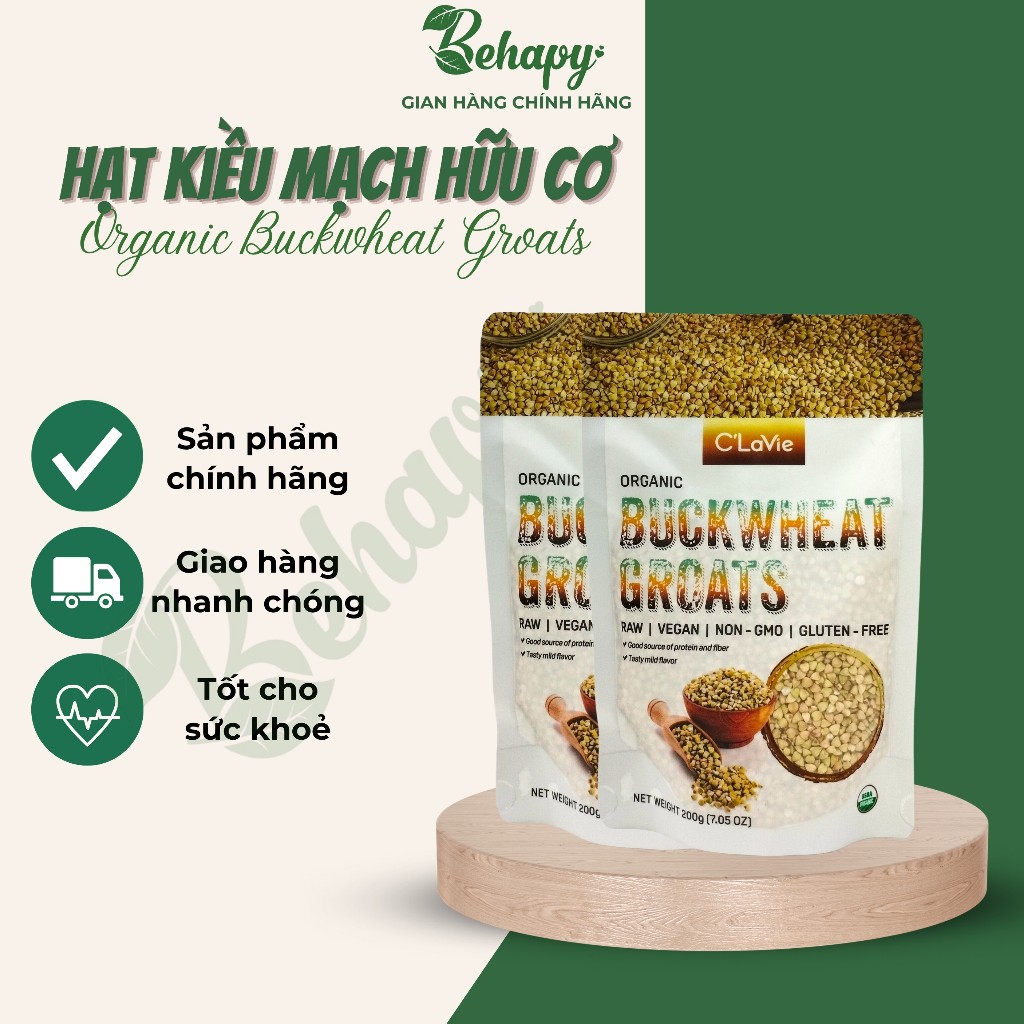 Hạt kiều mạch hữu cơ C'lavie 200g