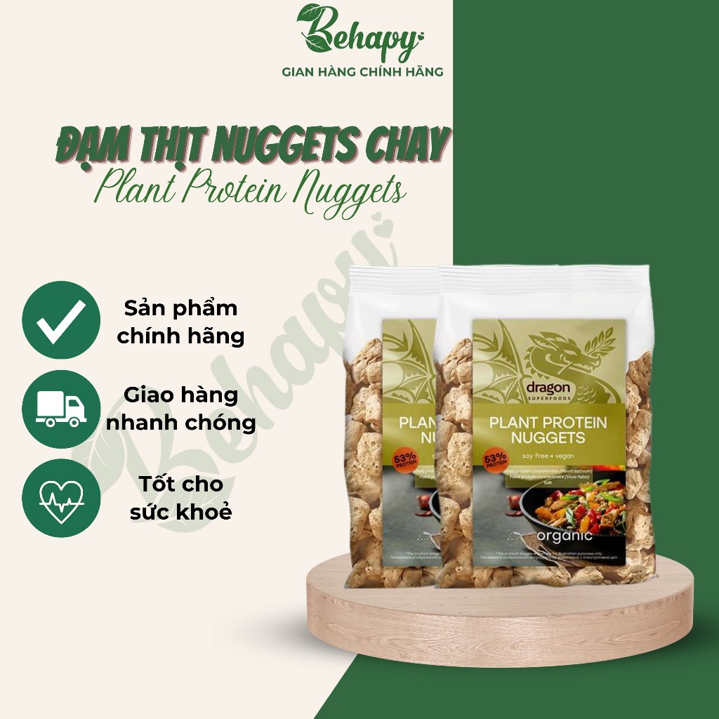 Đạm protein thịt nugget chay hữu cơ 150gr - Dragon Superfoods