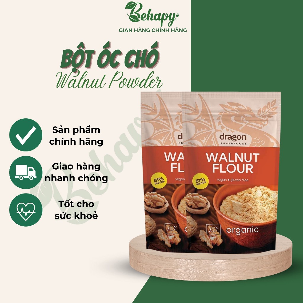 Bột Óc Chó Hữu Cơ 51% Protein Dragon Superfood