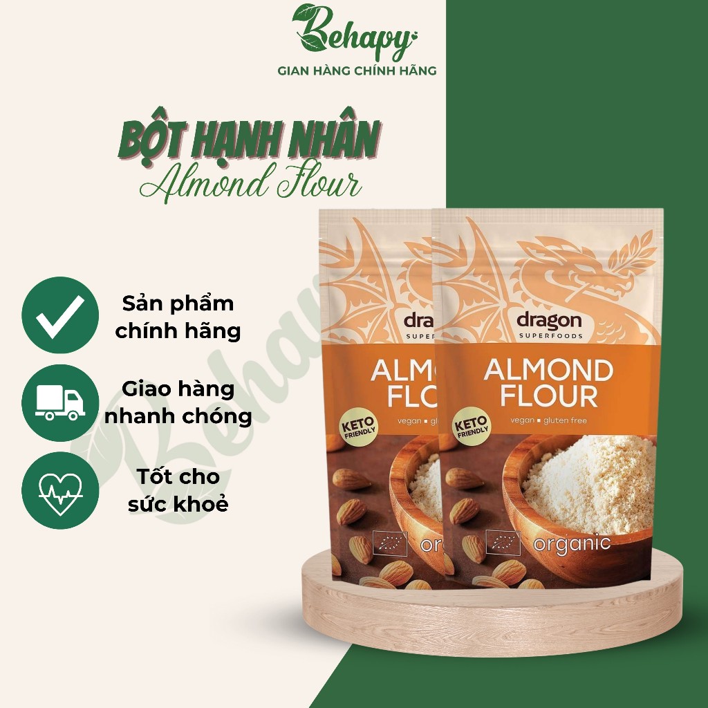 Bột Hạnh Nhân Hữu Cơ 50% Protein Dragon Superfood