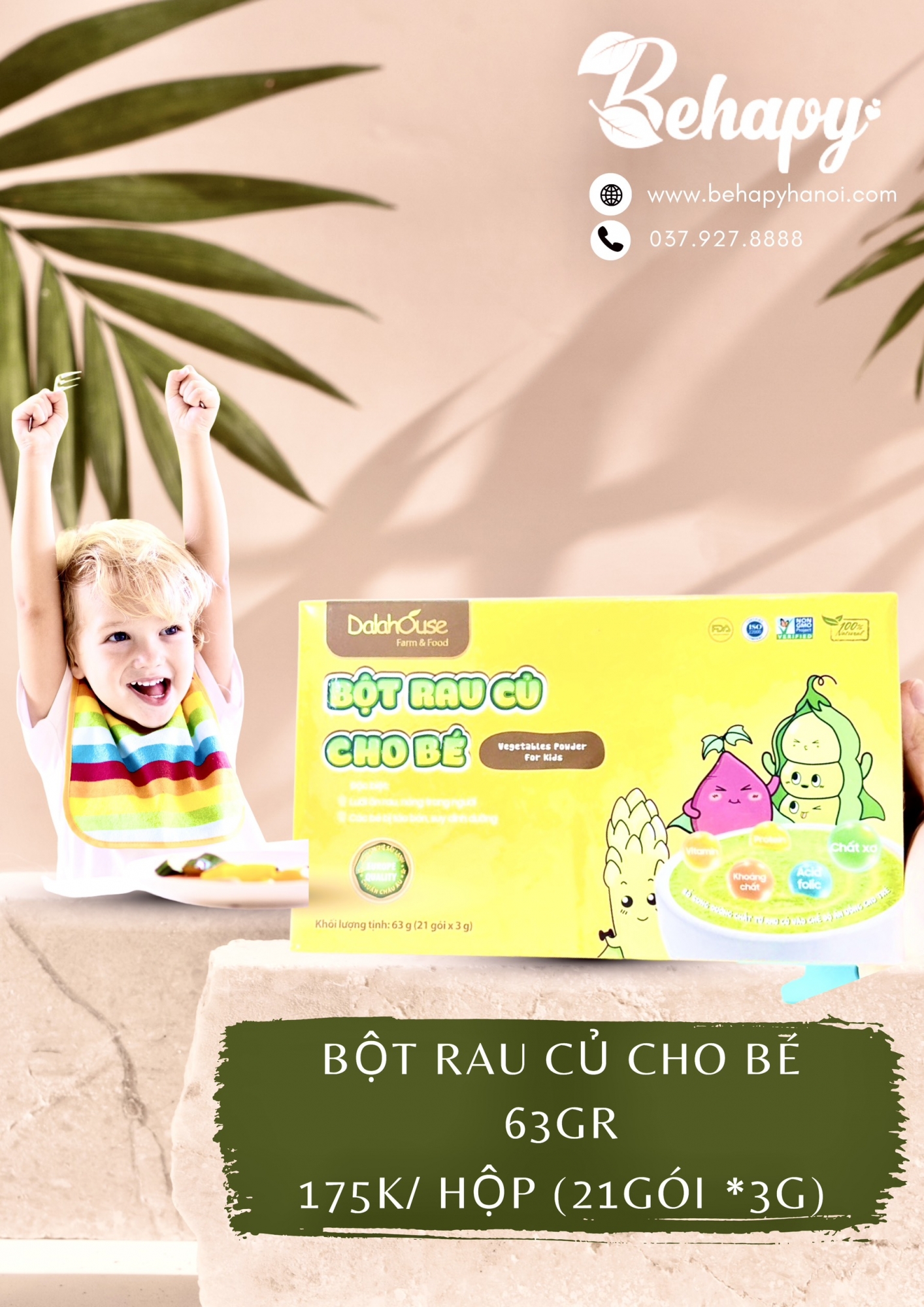 Combo bột rau củ cho bé 63gr