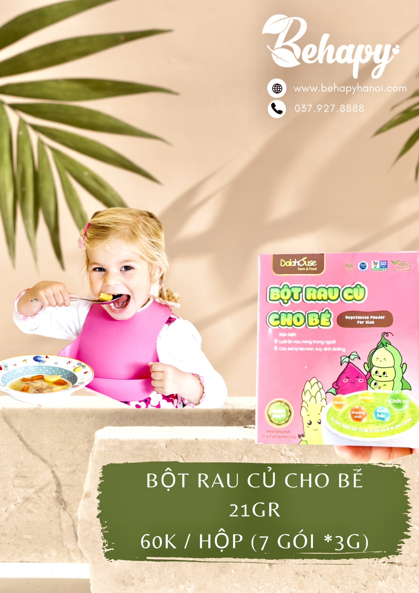 Combo bột rau củ cho bé 21gr