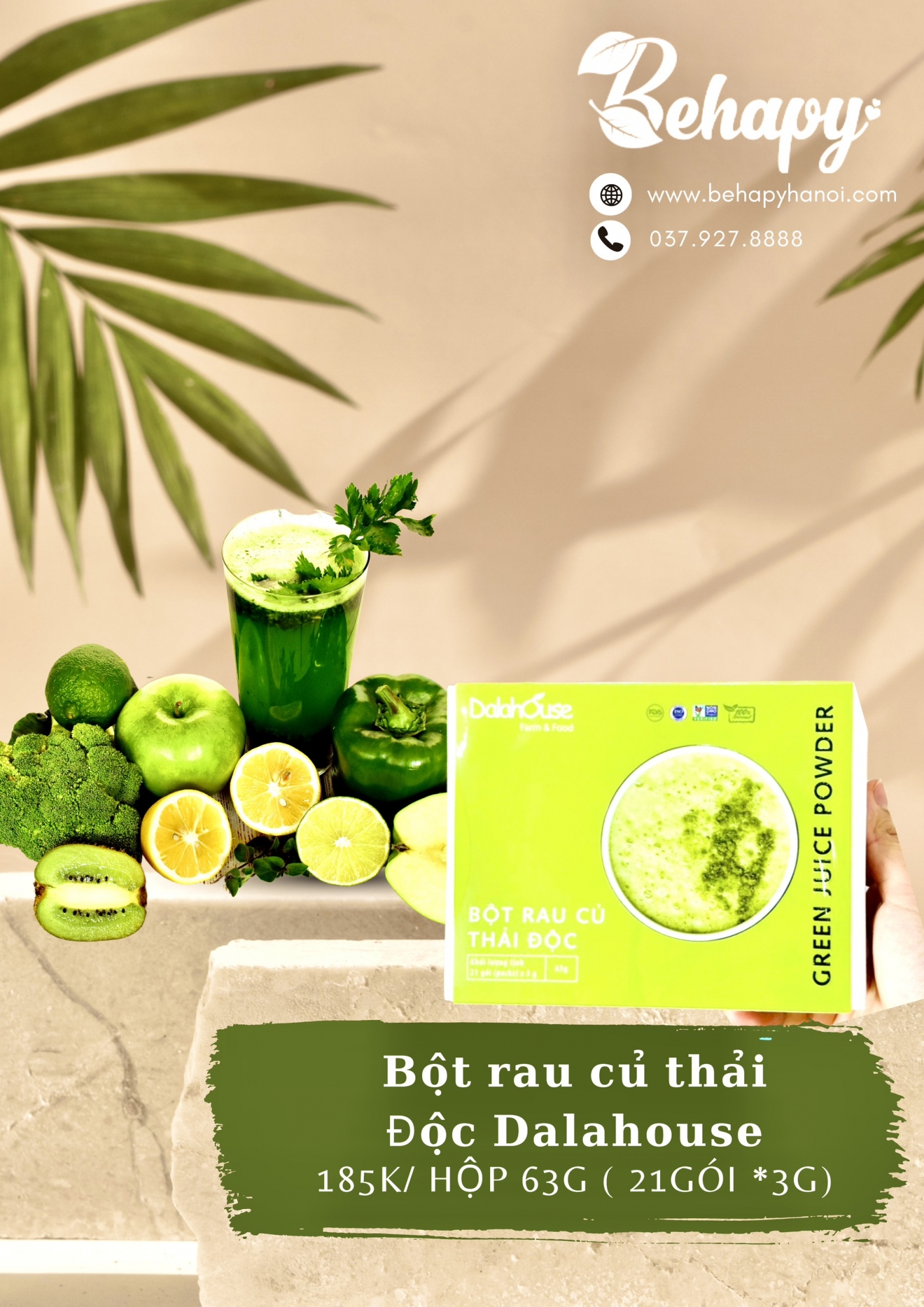 Combo bột rau củ thải độc 63gr