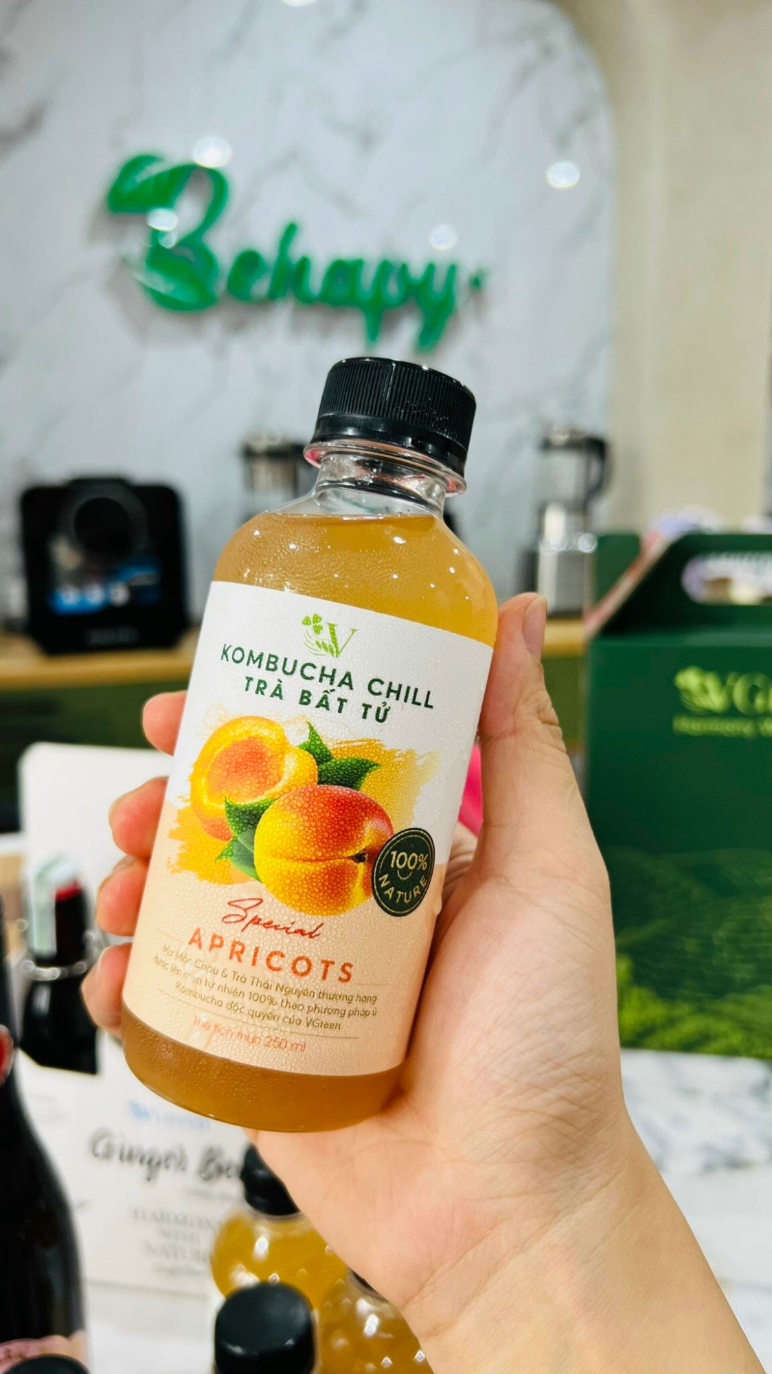 Trà Kombucha Chill Mơ Mộc Châu VGreen 250ml