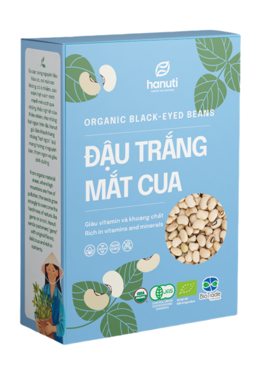 Đậu trắng hữu cơ khô 500gr - HANUTI VIETNAM