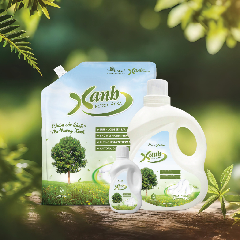 Nước giặt xả hương hoa cỏ Can 2.2 lít - XANH HOMECARE