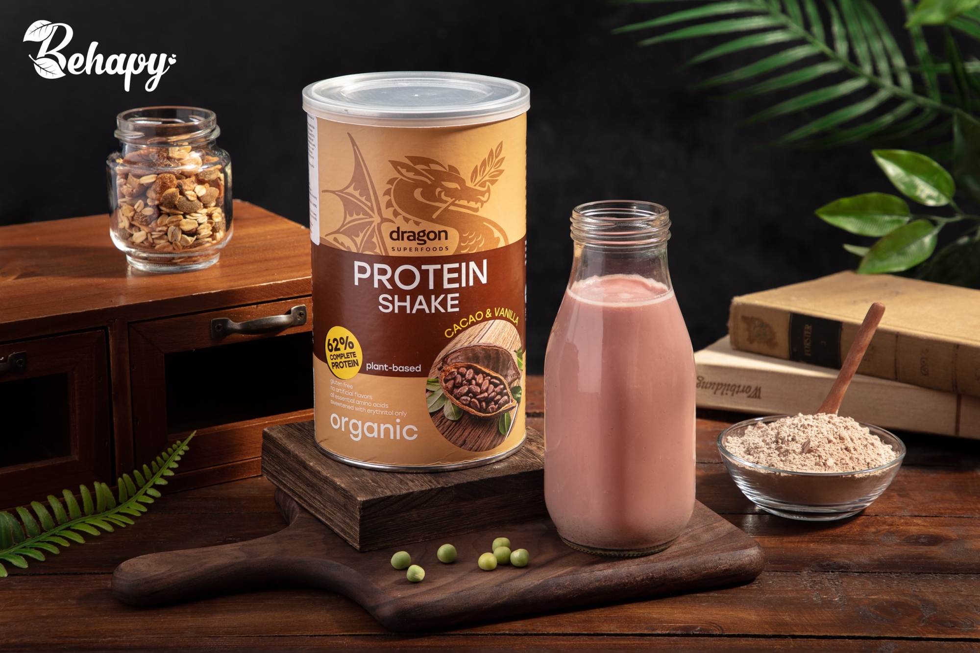 Protein shake cacao và vinilla 500g