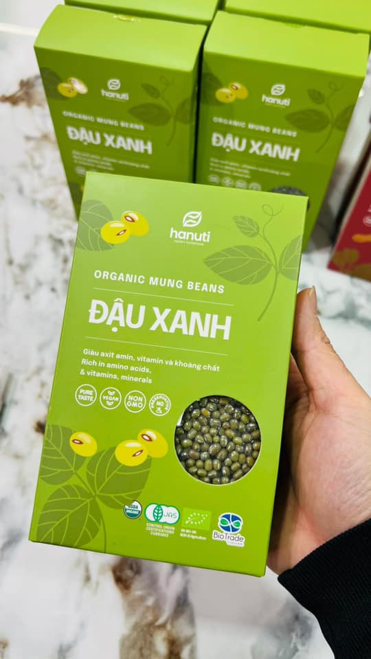 Đậu xanh hữu cơ khô 500gr - HANUTI VIETNAM